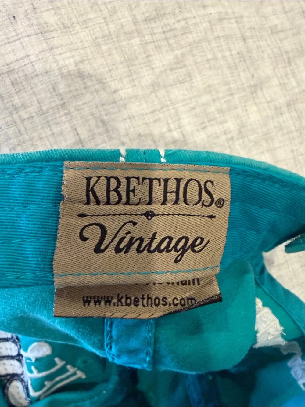 KBETHOS Teal Embroidered 'Jeep Hair' Glitter Grill Baseball Cap